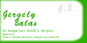 gergely balas business card